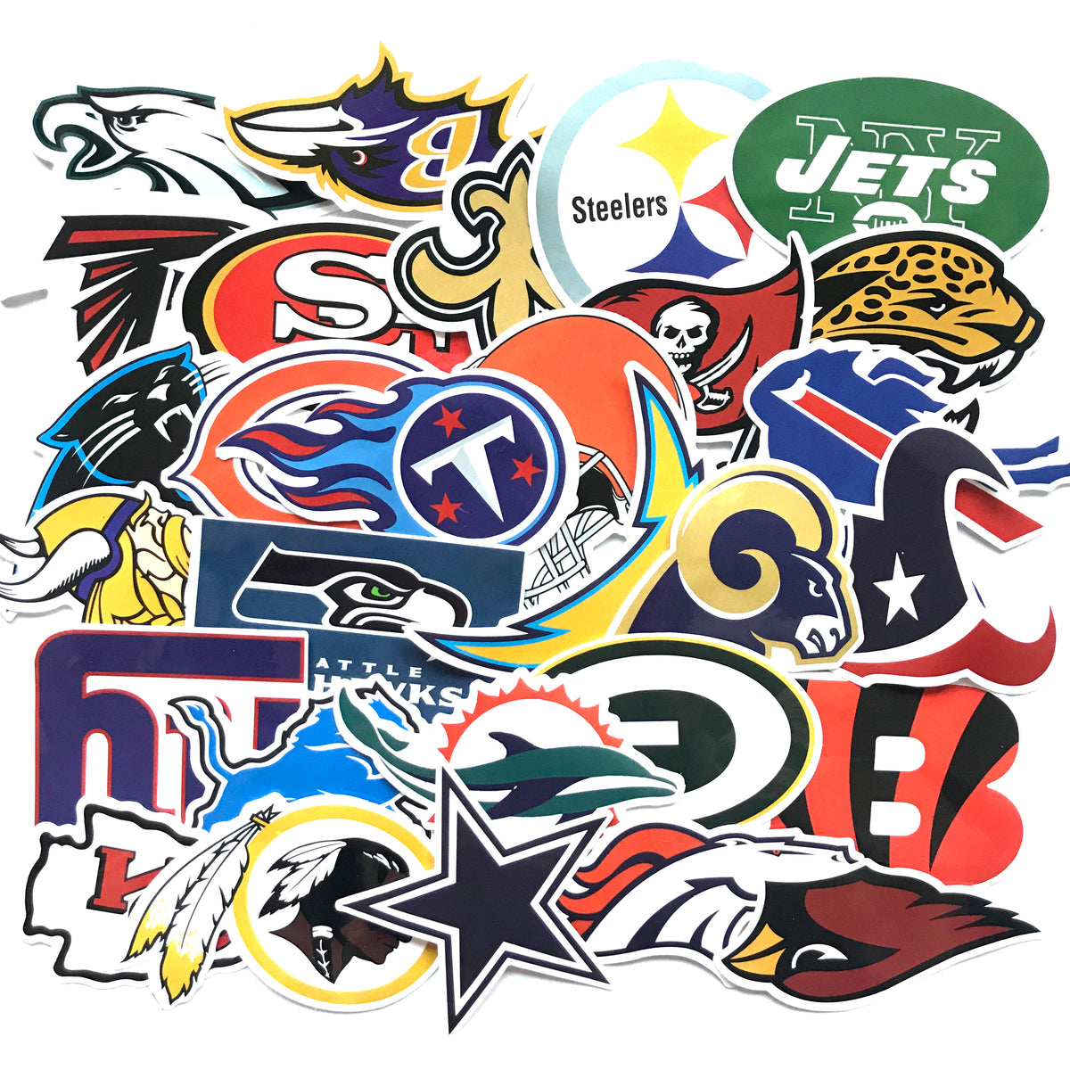 All 32 NFL Teams & NFL Logo - Set of 33 Ultra Decals at Sticker Shoppe